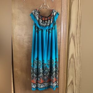 Long strapless dress